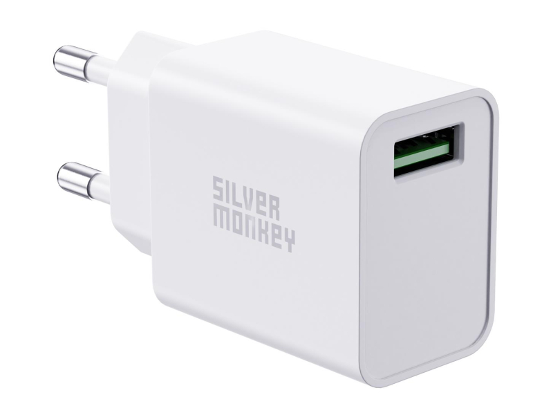 Silver Monkey Ładowarka sieciowa USB-A QC 3.0 18W